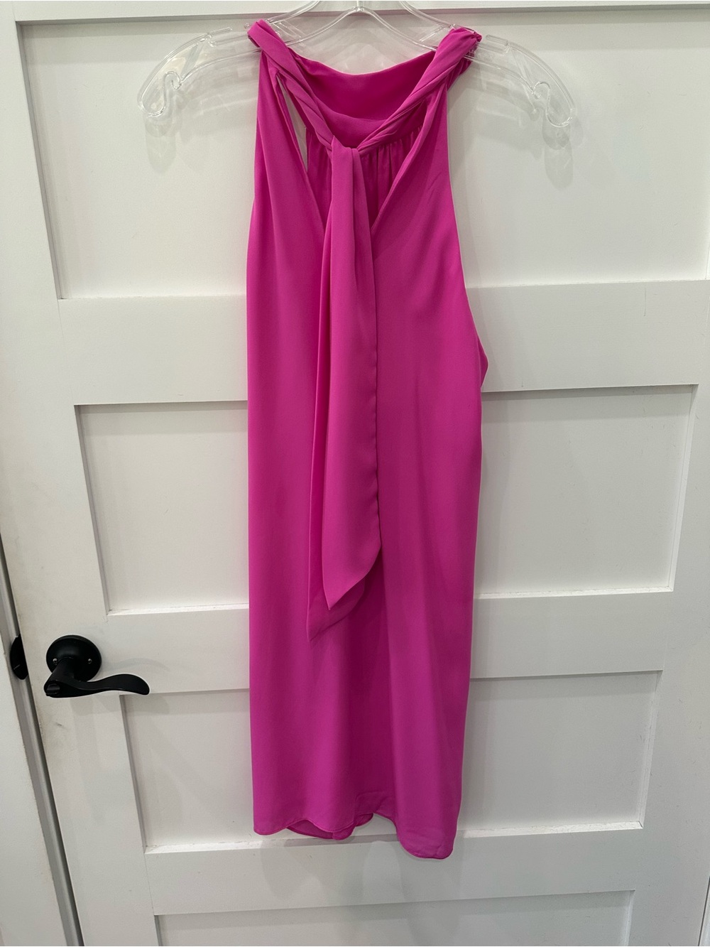 Bright Pink Halter Swim Cover-Up Dress - Picture 5 of 8